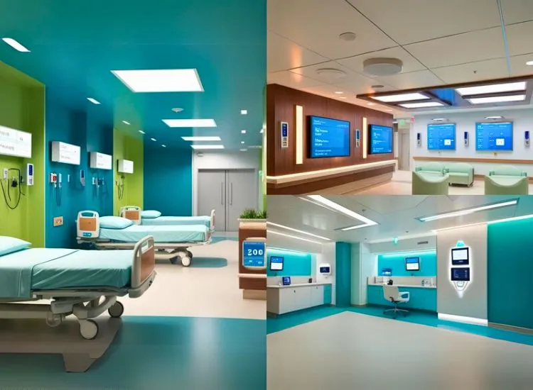 Technology Integration: Nurse Call Systems, Displays in hospital interior design