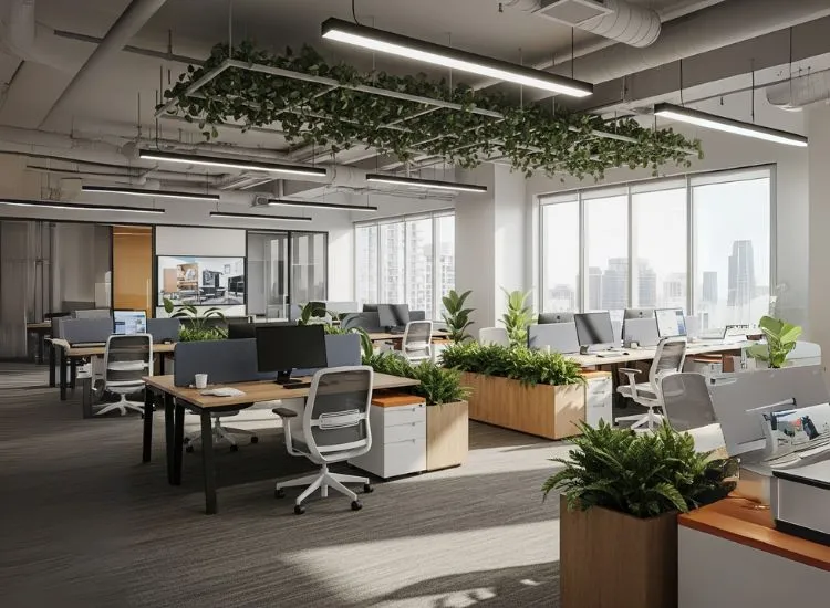A glimpse into Atlassian’s workspace transformation, highlighting their move from traditional to modern office interior design guided by corporate interior design strategy.