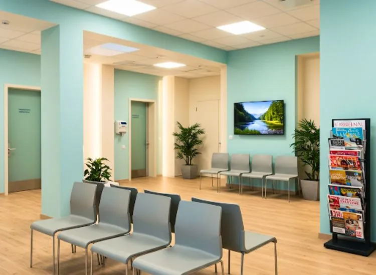 Clinic interior design creates calming, practical waiting areas with comfortable seating, soothing colors, and efficient layouts for patient relaxation and flow.