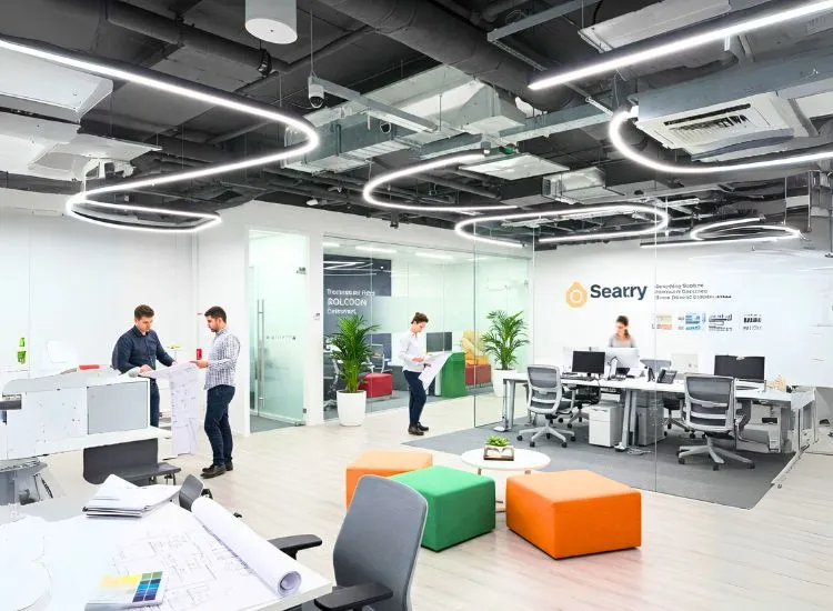 "Elegant company interior designs showing how corporate interiors boost business success"