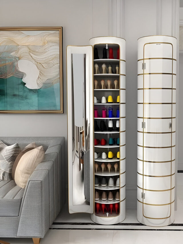 Shoe Cabinet Rotating Racks