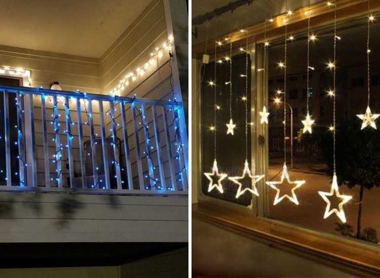 25. Diwali Balcony and window lighting