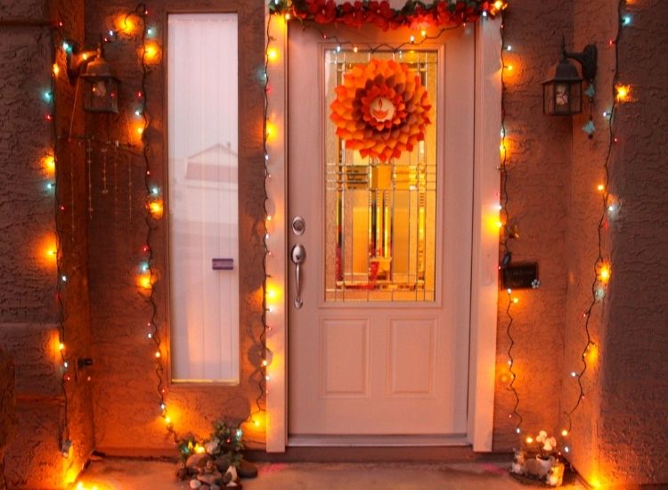 Lit Up Door Frame Decoration for diwali lighting