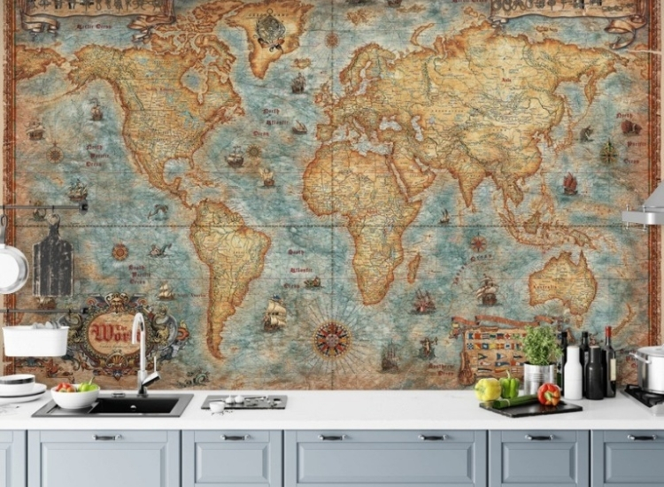 13. world map antique