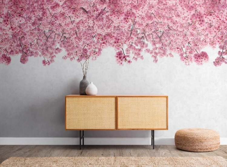 Pink Cherry Blossom Wallpaper design