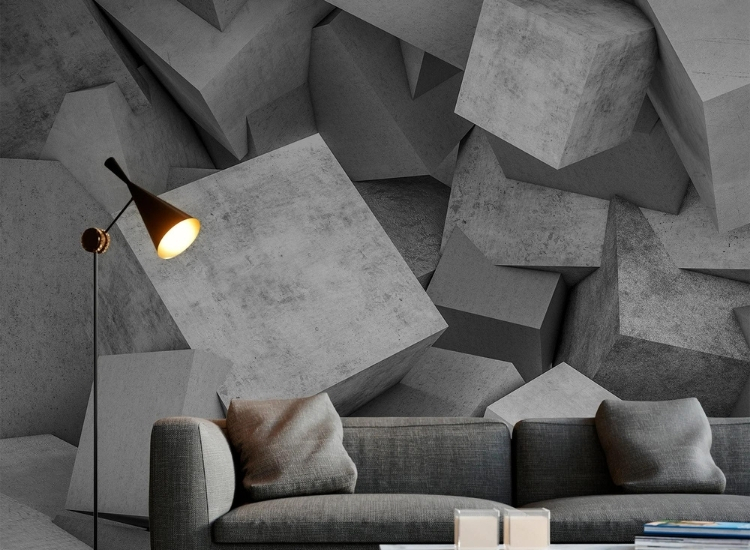 3D shape texture in greyish tone