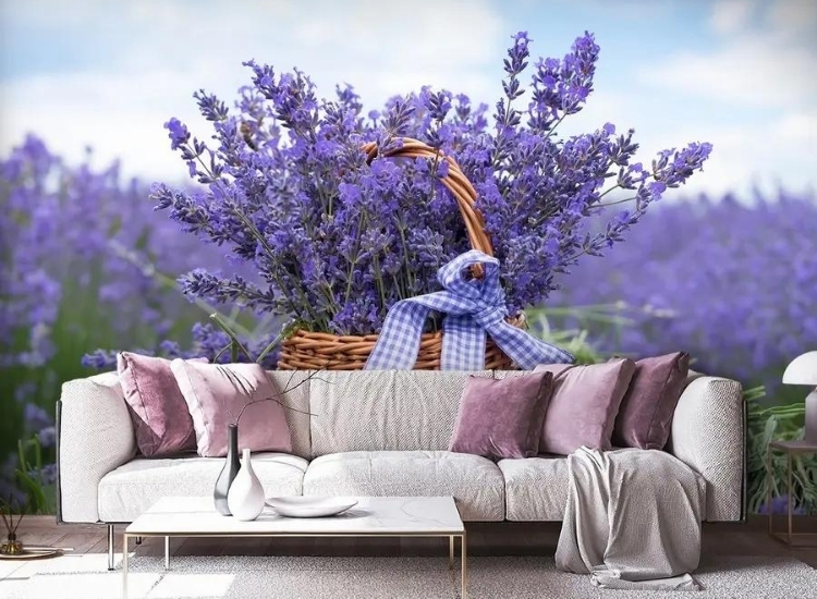 32. Lavender and wildflowers wallpaper