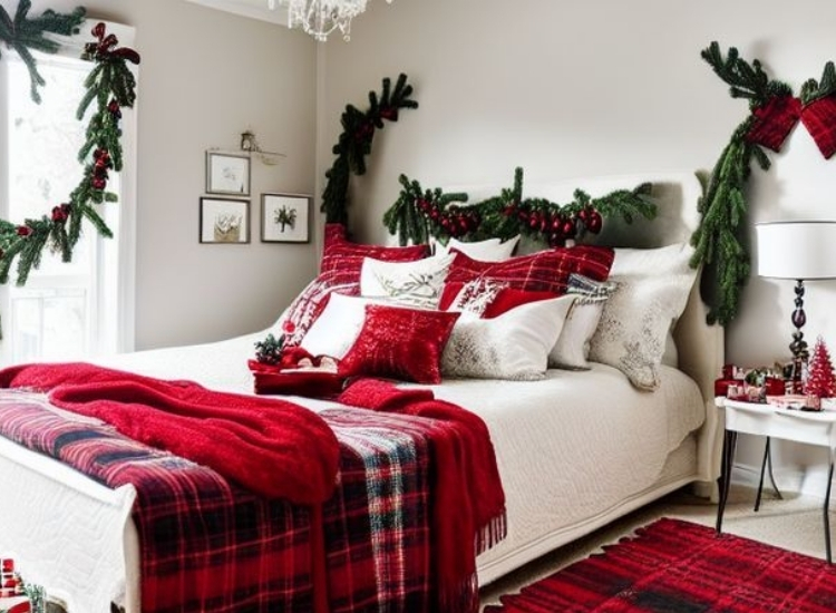 "Christmas-themed throw blanket adds cozy holiday warmth. christmas tree png complements the festive atmosphere."