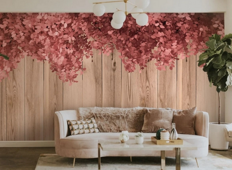 4. Floral pattern wallpaper