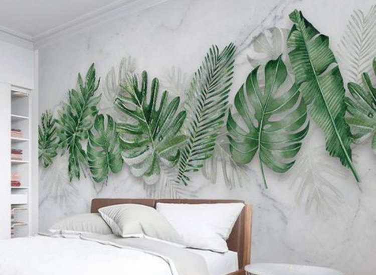 Tropical leaves wallpaper