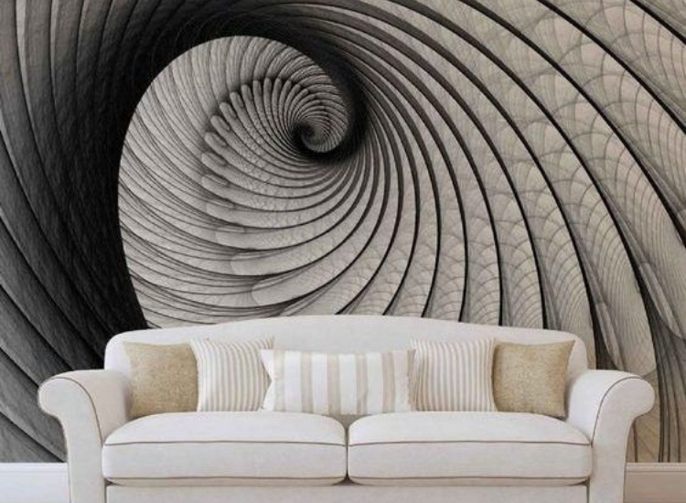 Optical illusion wallpaper design