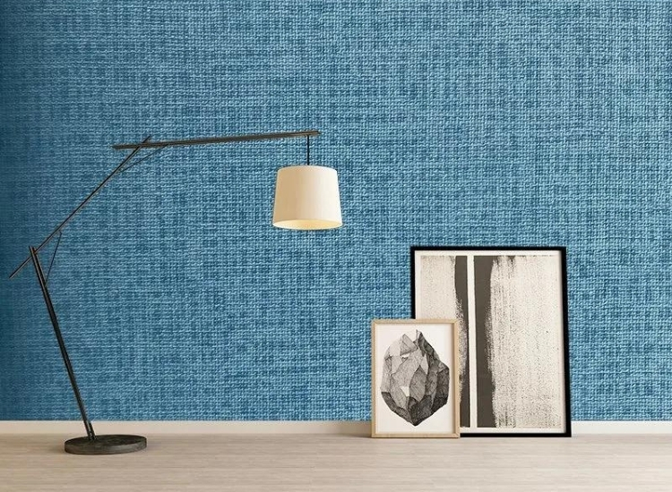 Weaved bold colour wallpaper
