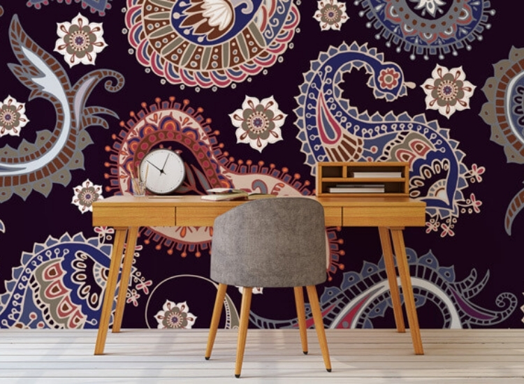 Paisley pattern wallpaper