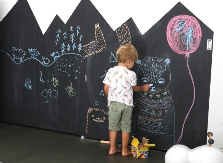 Kids Creative chalkboard wallpaper