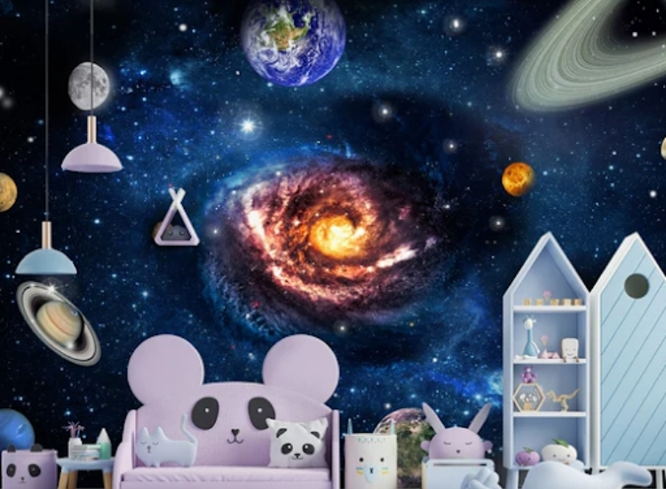 Realistic space theme wallpaper