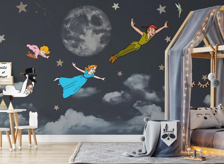Story characters flying wallpaper
