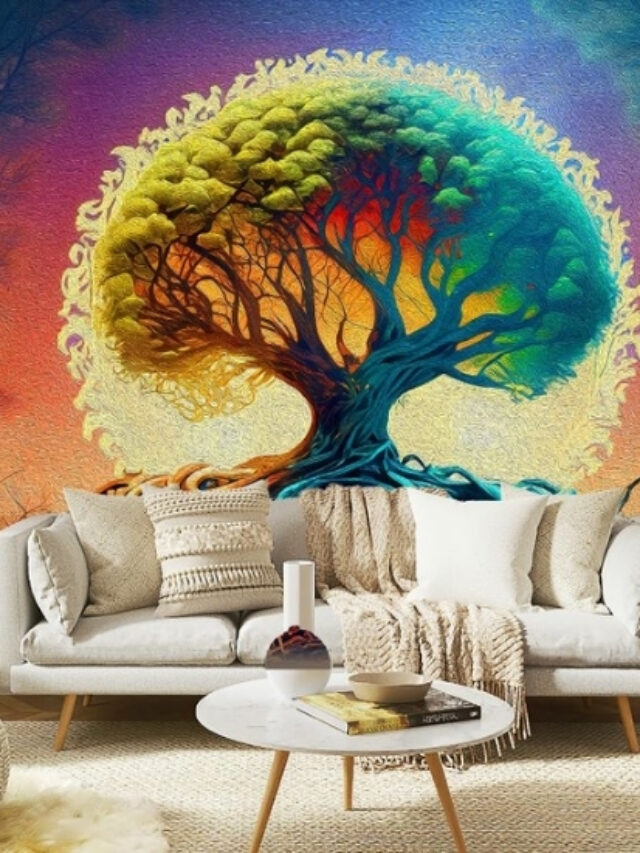 Digital art design colourful wallpaper
