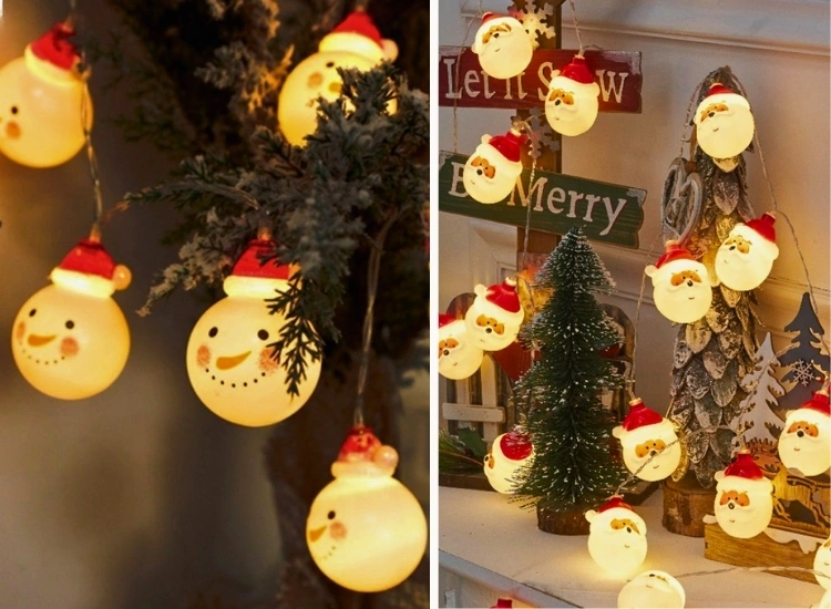 "Battery-operated lights inside ornaments, adding a sparkling holiday touch. Christmas tree png included."
