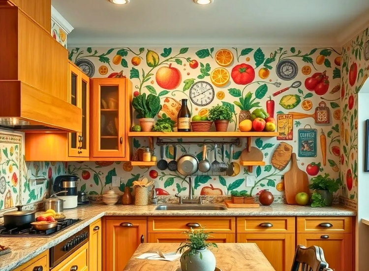 Capturing Culinary Passion Kitchen Wallpaper
