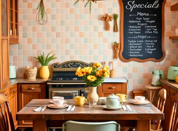 Vintage Kitchen Scenes for a Retro Vibe