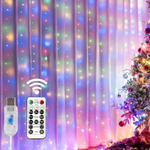 Window Curtain String Lights
