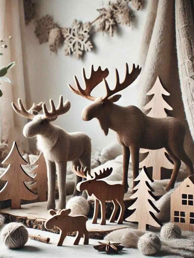 Reindeer Animal Motifs Scandinavian Christmas Decor