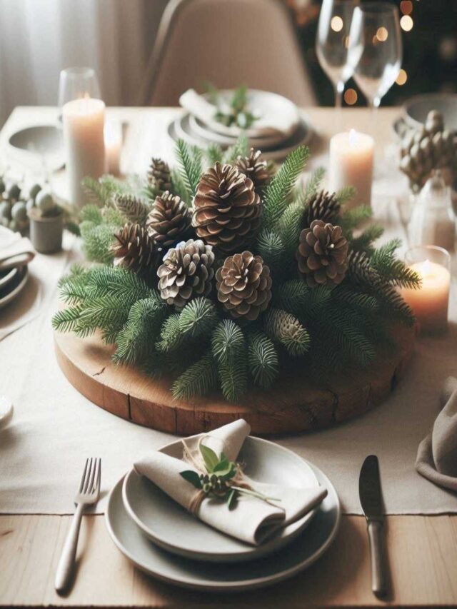 Minimalist Centerpiece Scandinavian Christmas Table