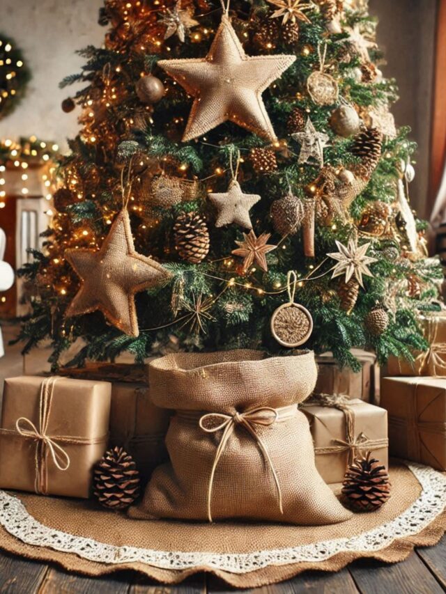Rustic Christmas Tree Skirt Home Decor
