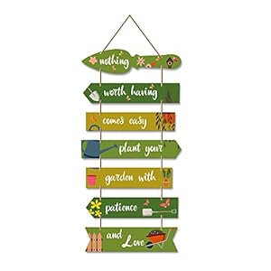 Artvibes Garden Quote Wooden Wall Hanging for Home Decor