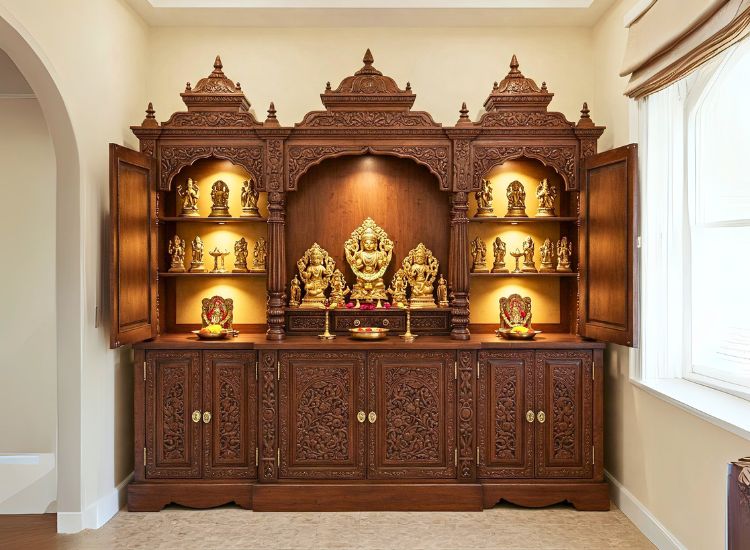 Well Designed Pooja Unit Design.