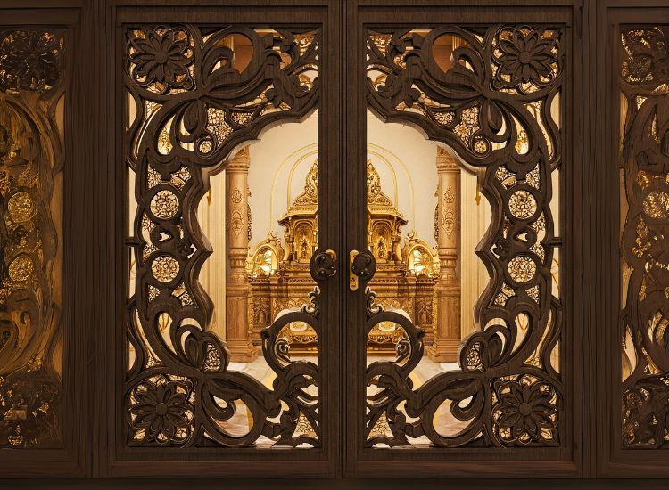 10. Temple Door Designs With Laser Cut Details