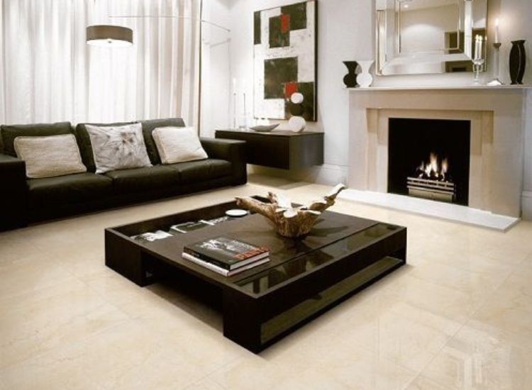 13. Botticino marble flooring