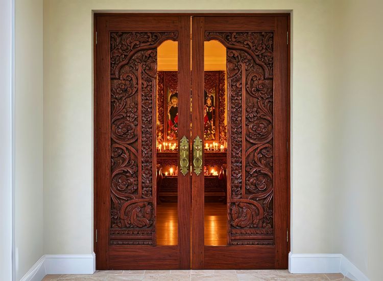 2. Traditional Wooden Double Doors