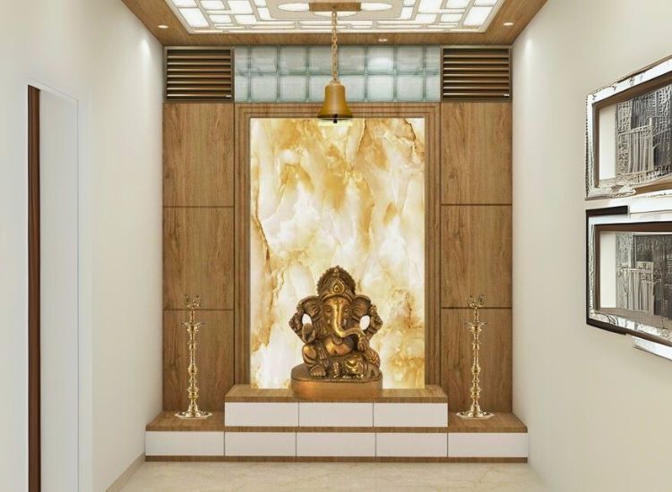 23. Marble Backlit Pooja Unit
