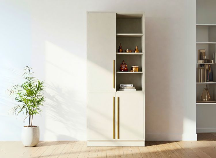 Closed Cabinet Pooja Unit Design.