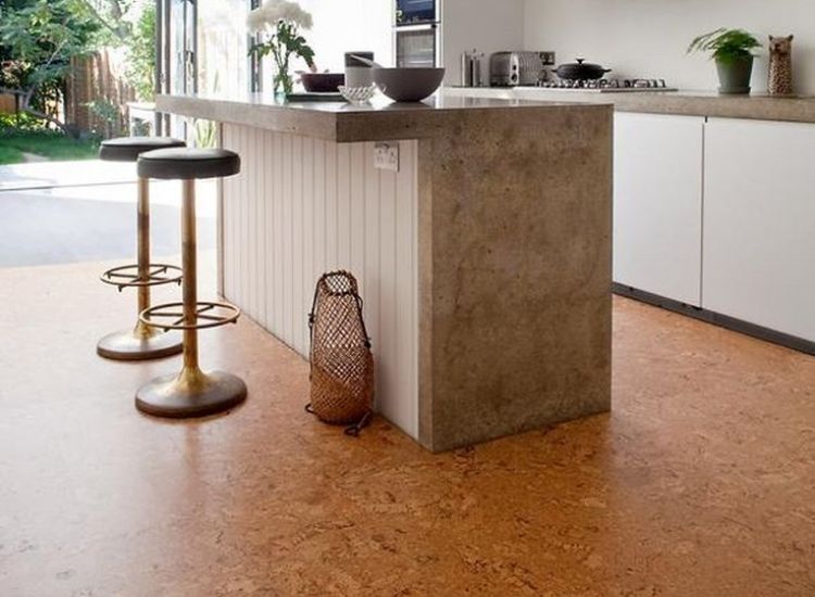 28. Cork flooring in the kitchen