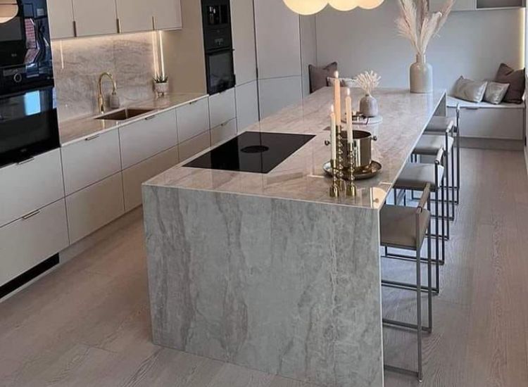 28. Italian marble kitchen countertop