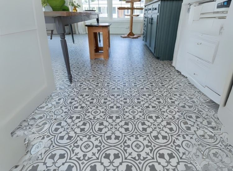 29. Linoleum Flooring in the Kitchen