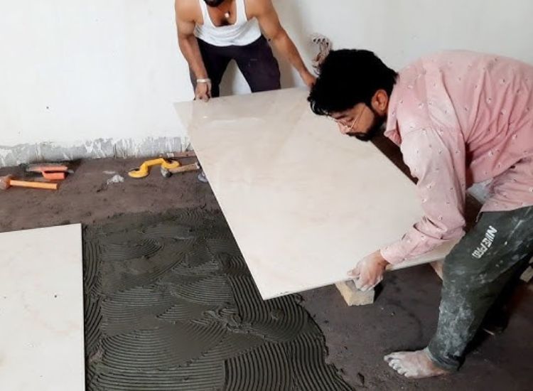 32. Italian marble installation