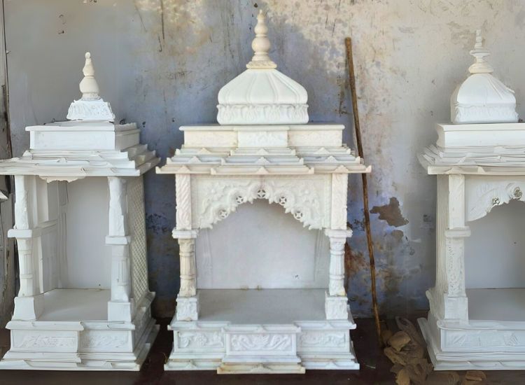 4. Classic White Marble Mandir