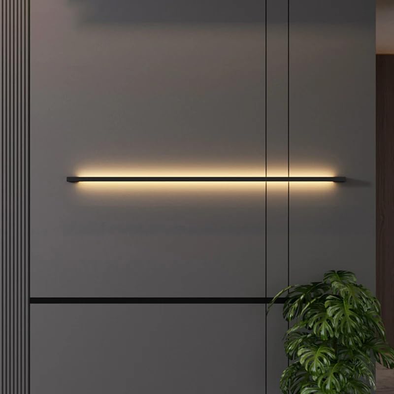 CITRA 1000 MM LED Black Metal Long Wall Light - Warm White