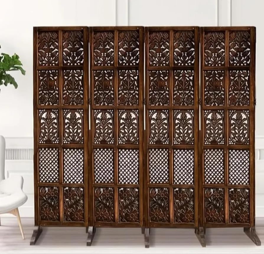 THEHEARTWILL® Wooden partition for Pooja Room