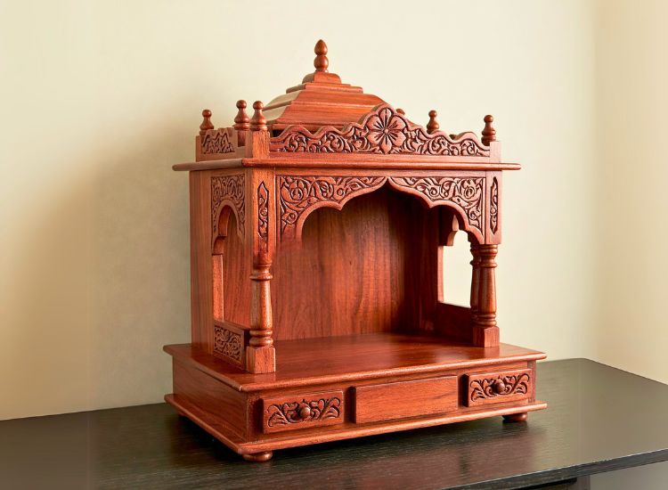7. Personalized Engraved Pooja Mandir