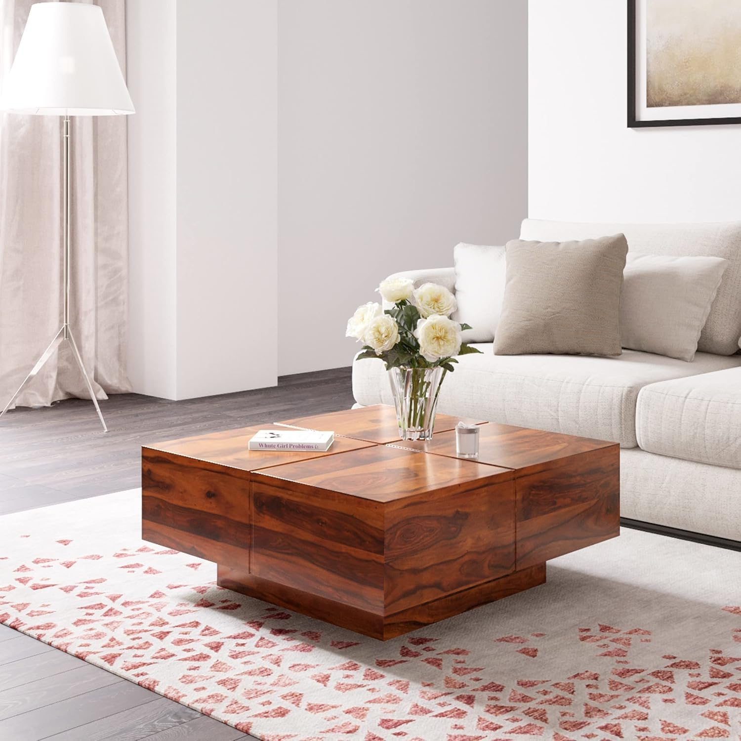 DR FURNITURE Solid Wood Coffee Table