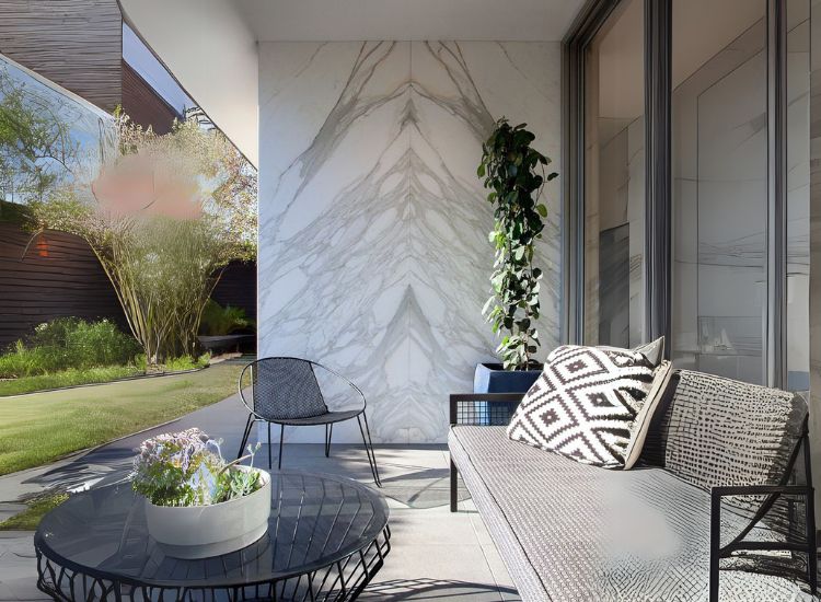 9. Calacatta marble wall
