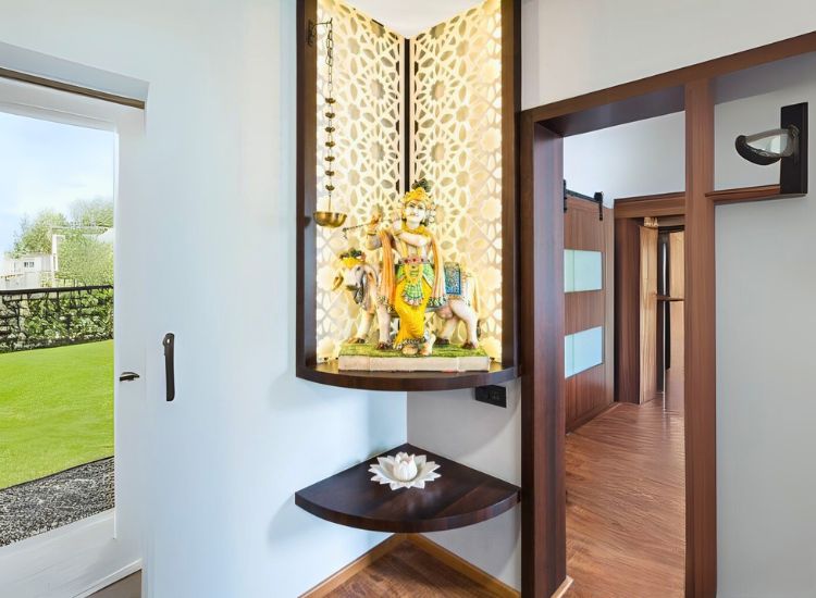 Floating Shelf Pooja Unit