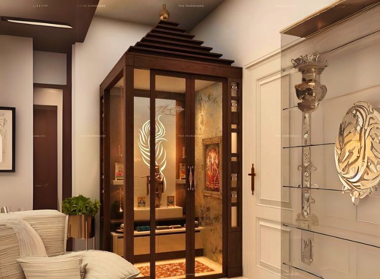 Glass Enclosed Serenity Pooja Unit