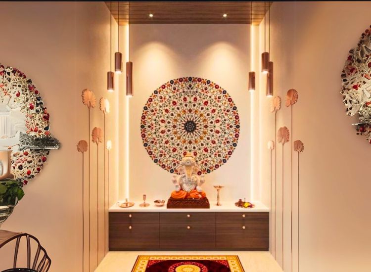 Mandala Inspired Pooja Space