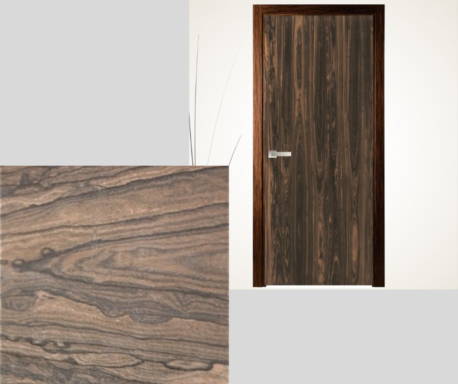 Ziricote veneer featuring unique and complex grain patterns and a dark heartwood with amazing black