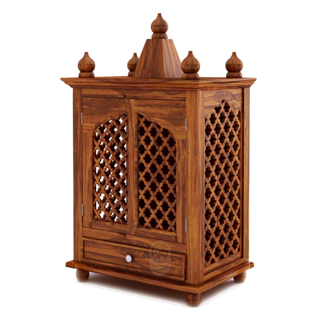 GP CRAFT Solid Sheesham Wood Temple for Home and Office